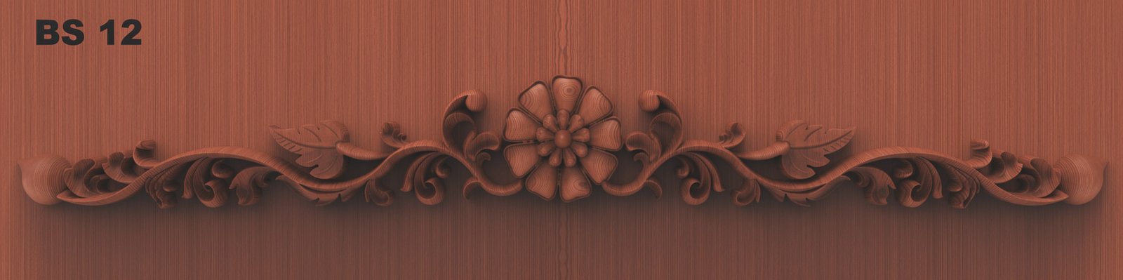 Beds & Sofa - BS-12 Elegant Floral Scrollwork Decorative Molding 3D Model